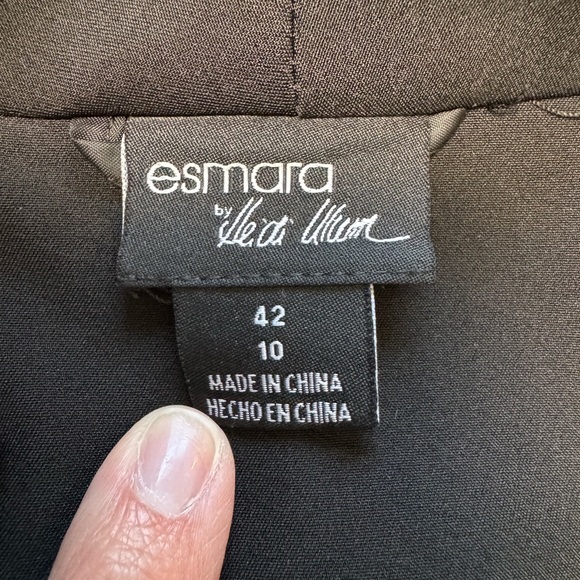 Esmara~By Heidi Klum~Blazer~Black Velvet Button/Sleeve/Hem‎ Detail~Sz 10 - Picture 3 of 7